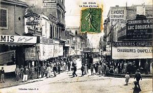 ORAN - RUE D'ARZEW - CARREFOUR BOULEVARD SEGUIN - 1916